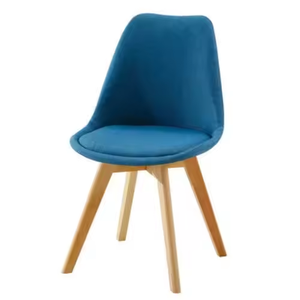 Chaises de salle à manger Chaises de salon modernes en tissu Chaise <span class=keywords><strong>patchwork</strong></span> en bois massif avec pieds en bois - Product Image 5