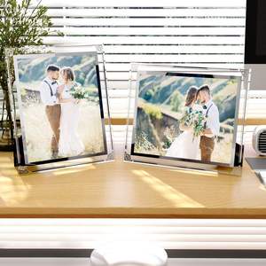 Silver Picture <b>Frame</b> Crystal Glass Photo <b>Frames</b> <b>4x6</b> 5x7 6x8 Inch A4 Transparent Glass Photo <b>Frame</b> for Party Use - Product Image 4