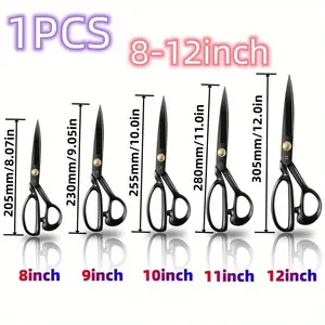 Professional Stainless Steel Tailor Scissors Industrial Grade Sharp black Cutting with Plastic Blade Sewing scissors