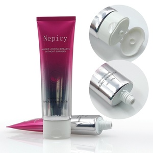 Tube souple vide en plastique pour cosmétiques avec bouchon à clapet, personnalisable avec logo par estampage à chaud, pour crème pour les mains et amplificateur mammaire, vente en gros - Product Image 2