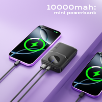 Banque d'alimentation mince personnalisable 22,5W 5000mAh 10000mAh PVC & ABS Chargeur sans fil magnétique Banque d'alimentation pour téléphone avec logo Étanche