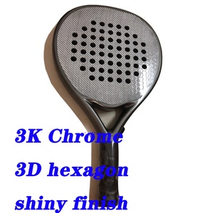 Raqueta de Pádel/Paddle de Fibra de Carbono con Patrón Personalizado, Serie de Raquetas 3K/12K/18K - Product Image 3