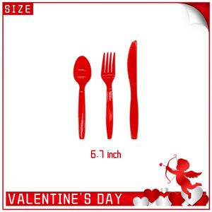 Productos para el Día de San Valentín, Vajilla Desechable para Fiestas, Juego de Platos Desechables para Bodas, Cenas, Picnics, Platos de Papel Portátiles - Product Image 6