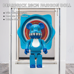 ตุ๊กตาเรซิ่นแฟชั่น KWA <span class=keywords><strong>BEARBRICK</strong></span> 28 ซม. ตุ๊กตาหมีบล็อกต่อ หมีดุร้าย XX Eye รุ่นบลูทูธ ของตกแต่งบ้าน <span class=keywords><strong>400</strong></span>% - Product Image 2