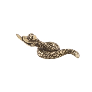 Brass Crafts Zodiac Snake Statue <strong>Python</strong> Ornaments Solid Bronze Carving Antique Old. - Product Image 6