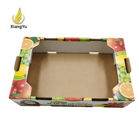 Boîte à fruits en carton ondulé durable et écologique, fabriquée à partir de matériaux recyclés, avec gaufrage personnalisé pour le transport longue distance de fruits frais, vente en gros