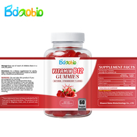 Complément alimentaire de vitamine B12 de qualité alimentaire OEM, multivitamines 1000 mg, saveur fraise naturelle, gommes de vitamine B12 pour un usage quotidien