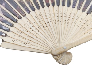 Abanico Plegable Chino Personalizado de 21 cm con Varillas de Bambú y Cubierta de Tela, Abanico de Mano Vintage - Product Image 6