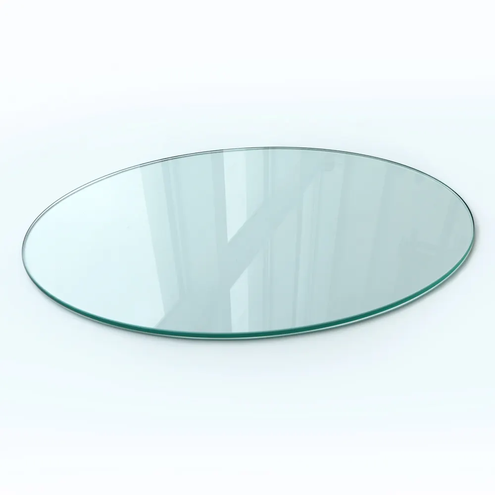 Fabricantes de vidro personalizado forma redonda 10mm temperado tabela superior preços de vidro