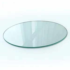 Mesa templada personalizada, cristal de forma redonda, 10mm, precio superior