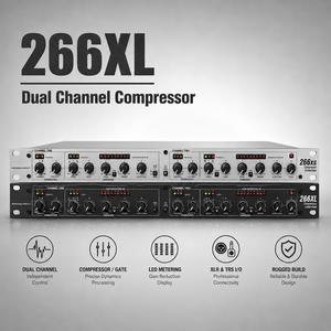 Compresseur-limiteur métallique double canal SONO avec filtre anti-bruit 266XL/266XS/166XL/166XS pour les performances sur scène et l'enregistrement en studio - Product Image 3
