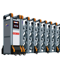 Portail coulissant automatique télescopique électrique en alliage d'aluminium au design moderne avec télécommande pour parc