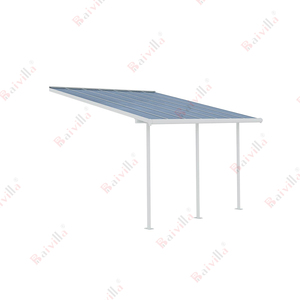 Diseño moderno blanco Anti-oxidación de marco de aluminio <span class=keywords><strong>Patio</strong></span> cubierta-Paso de <span class=keywords><strong>policarbonato</strong></span> <span class=keywords><strong>techo</strong></span> toldos cubren piscinas - Product Image 3