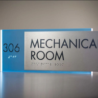 Panneau tactile braille commercial pour porte de bureau