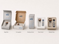 Caja de Cartón Rígido de Lujo con Cierre Magnético para Empaque de Viales de Péptidos, con Logotipo Personalizado