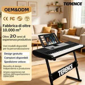 TERENCE SP611 คีย์บอร์ดอิเล็กทรอนิกส์ 61 คีย์ พร้อมพอร์ต USB ขนาดกะทัดรัด ฟังก์ชั่นอัจฉริยะ เสียงคุณภาพสูง เหมาะสำหรับนักเรียน - Product Image 1