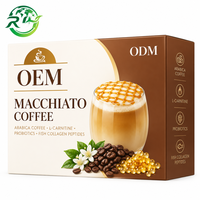 Café Macchiato OEM ODM avec Arabica, L-Carnitine, Probiotiques et Peptides de Collagène de Poisson, Marque Privée Personnalisée