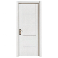 Portes de sécurité d'entrée modernes combinées en acier et bois de style simple pour la maison