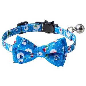 Navidad lujo gato <span class=keywords><strong>Collar</strong></span> encantos personalizado independencia día EE. UU. Banderas moderno poliéster pajarita <span class=keywords><strong>collar</strong></span> campana joyería Breakaway - Product Image 4