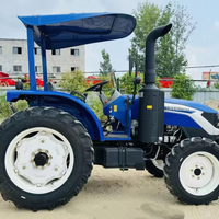 Gebrauchter Lovol 704 70PS Allradtraktor mit Sonnenschutz, kompakt, flexibel, Weichai/Quanchai Motor, Getriebe, Blau-Schwarz