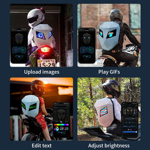 Fournisseur de sacs à dos à LED, vente en gros, étui rigide étanche Bluetooth, bricolage, sac à dos cool pour la moto, sac à dos LED rose Knight - Product Image 3