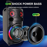 SING-E ZQS12150 Producción de Fábrica Nuevo Altavoz Inalámbrico BT de 12 Pulgadas con Audio, Karaoke Profesional para Exteriores con Carga