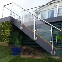 Supports de main courante modernes en acier inoxydable Homedeco – Fixations de balustrade d'escalier de haute qualité pour verre