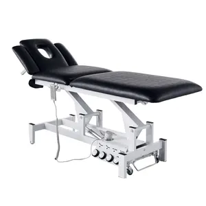 Professional Massage Bed Chiropractic Therapy Table Electric Height Adjustment Dual Control With 2 Motors For Sale