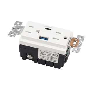 Prise GFCI 15 ampères 125V avec prise USB, plaque murale incluse, pour <span class=keywords><strong>camping</strong></span>-<span class=keywords><strong>car</strong></span>, remorque, usage domestique, homologuée UL - Product Image 6