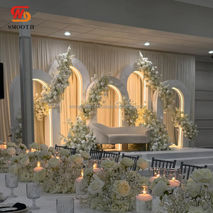 ฉากหลังอะคริลิคแบบเรียบสำหรับเวทีแต่งงานซุ้มกระเพื่อมฉากหลังแต่งงานมีแสง - Product Image 2