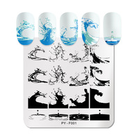 Modèles de transfert carrés en acier inoxydable, vernis à ongles en Gel UV, pochoirs d'impression, outils de manucure, plaque d'estampage des ongles