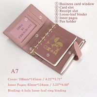 Recharges en cuir végétalien A5 A6 personnalisées, carnet de notes Folio Document 6 à 3 anneaux organisateur de planificateur pour cadeau