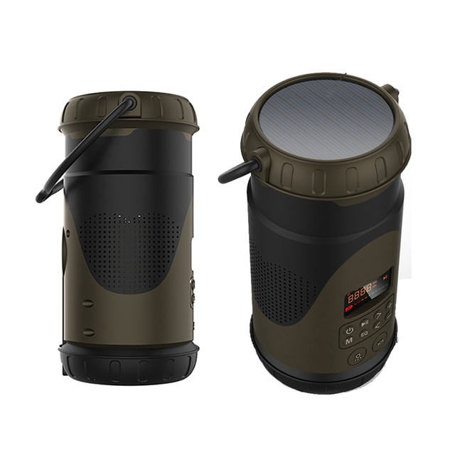 Outdoor Companion Multifunctional DAB+ FM Radio Speaker Emergency Equipment Solar Charged Hand Crank Waterproof Ipx7 Speakers