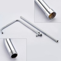 Matériau en acier inoxydable chromé 7 formes réglable fixe barre coulissante de douche bras de montage mural support de douche support tige de levage