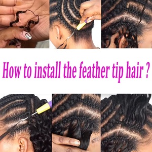 Extensiones de Cabello Humano con Nudos Invisibles Miracle Knots Feathers-Crochet, Extensiones de Cabello Humano con Nudos Pre-Enlazados, Trenzas Rizadas Pixie - Product Image 5