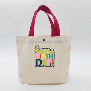 Bolsa de Lona Personalizada al por Mayor, Bolsa de Algodón Impresa en Blanco para DIY, Regalo de Cumpleaños, Feliz Cumpleaños Amigos, Personalizado - Product Image 6