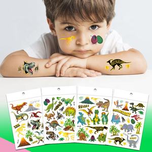 Ispirato New Custom dinosauro Del Corpo Del Tatuaggio Temporaneo <span class=keywords><strong>Oro</strong></span> Argento Lamina Metallica <span class=keywords><strong>Tatuaggi</strong></span> <span class=keywords><strong>Oro</strong></span> Del Tatuaggio per i bambini - Product Image 1