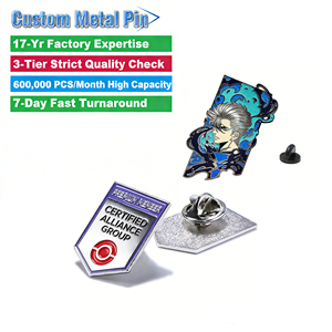 Épingles en émail de personnages d'<span class=keywords><strong>anime</strong></span>, fabrication sur mesure, vente en gros, faible MOQ pour la décoration de sac à dos - Product Image 3