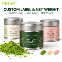 Boîte en fer blanc pour poudre de matcha 45g, boîte en fer blanc pour macadamia, usage culinaire, achat en gros