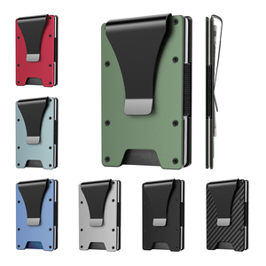 Slim Card <b>Holder</b> RFID Blocking Aluminum Alloy <b>Wallet</b> with Custom Logo - Product Image 1