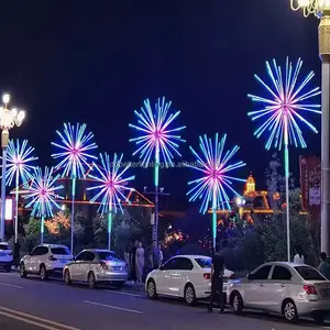 New Design Outdoor Waterproof Christmas Decorative Supplies Led Firework Tree Lights