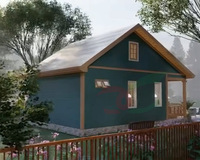 Petite maison moderne en bois de luxe cabine préfabriquée à ossature en bois villa préfabriquée design triangulaire
