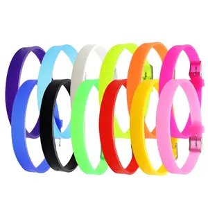 Mix Colors 8mm Adjustable Blank Silicone Bracelet Strap Slide Wristbands/Watch band for 8mm Slide Letters,Jewelry Making Charms