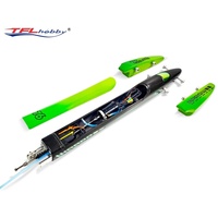 Bateau RC électrique sans balais TFL 1128 en fibre de carbone verte/fibre de verre bleue avec aileron arrière, moteur 2960 3300KV, ESC 120A, boîte d'origine