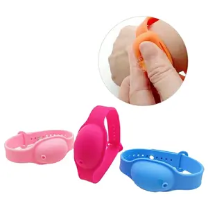 Hand Wrist Sanitizer Bracelet Slap Band Dispenser Wristbands Silicon Silicone Bracelet Holder With Hand Sanitizer Watch