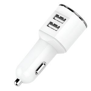 Chargeur de <span class=keywords><strong>voiture</strong></span> électronique OEM double USB pour smartphones avec indicateur LED 5V 2.4A <span class=keywords><strong>Adaptateur</strong></span> de charge rapide en <span class=keywords><strong>voiture</strong></span> - Product Image 1