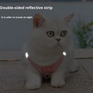 Dây Dẫn Thú Cưng Kiểu Áo Vest Cao Cấp Cho Chó Nhỏ & <span class=keywords><strong>M</strong></span>èo Con XL, Chống Sặc, Dây Dẫn Không Có Thể Thu Vào, Chất Liệu Vải Corduroy - Product Image 3