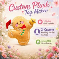 Fabrication sur mesure OEM ODM 2026, jouet en peluche de Noël, bonhomme en pain d'épices, jouet en peluche pour enfant, jouet en peluche sûr pour les enfants