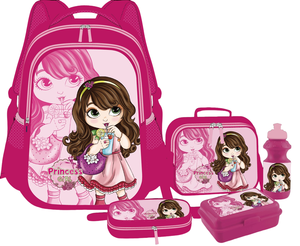 Set <span class=keywords><strong>Zaino</strong></span> Scuola 5 in 1 da 17 Pollici 2026 con Astuccio, Borsa Pranzo, <span class=keywords><strong>Porta</strong></span> Borraccia e 5 Pezzi per Bambini, Confezione Scatola Colorata - Product Image 2