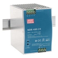 MeanWell — alimentation électrique industrielle sur RAIL DIN, 480W, 24V, 20a, SMPS NDR-480-24, fine et économique, nouveau